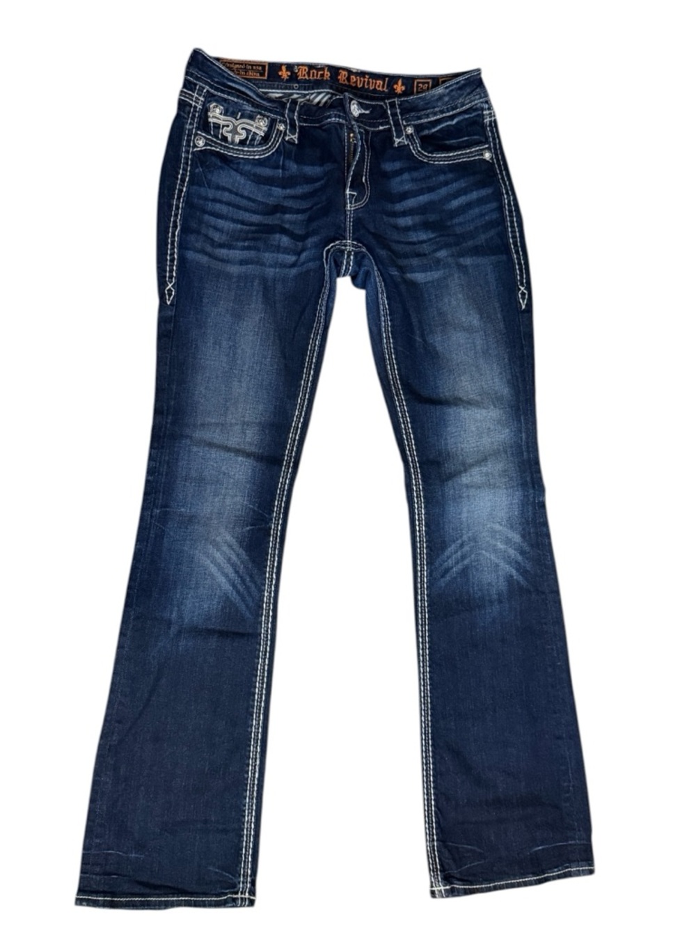 Rock Revival Women's Manisa Bootcut Jeans with Contrast Stitching Size 29